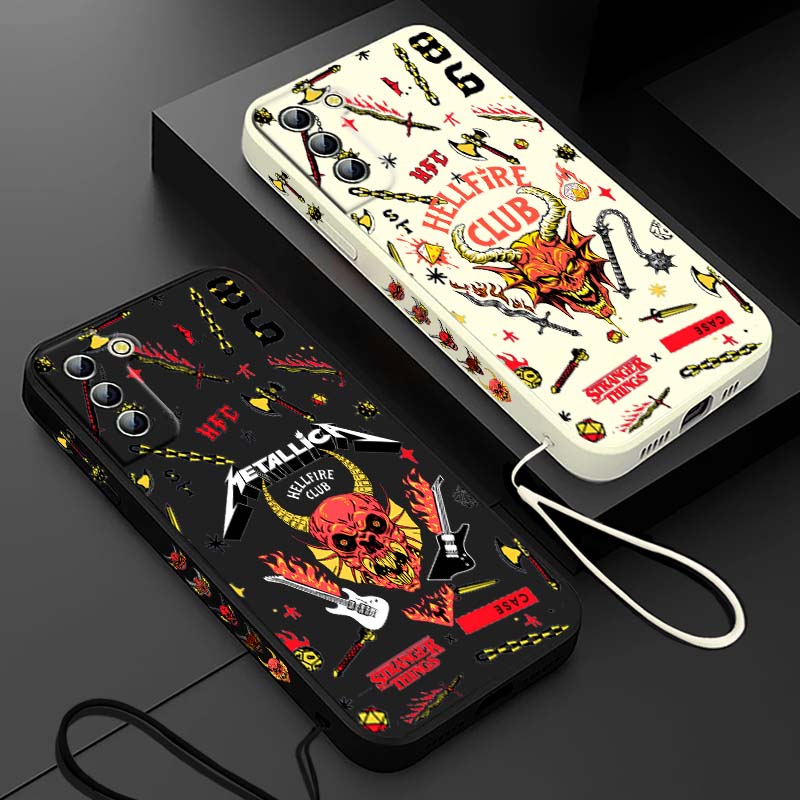 Samsung Galaxy S24 - Capa de Celular Líquida com Cordão